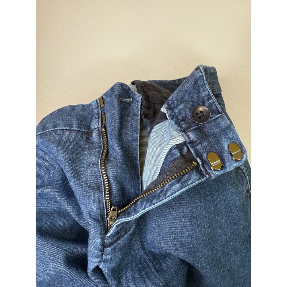 Gap brand Denim Wide Leg Blue cotton blend Casual Women's trousers size 6 reg - Picture 13 of 13